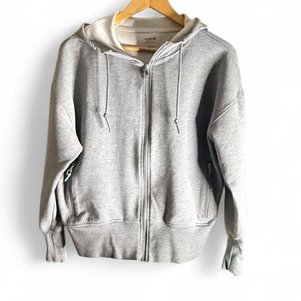Old Navy Full-Zip Hoodie Sweatshirt Casual Heather Gray Size L